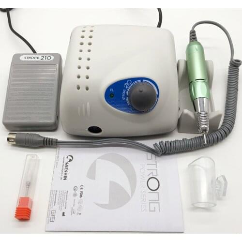 Powerful 210 control box 65W + 2020 high quality green electric nail drill manicure drill professional nail polish equipment