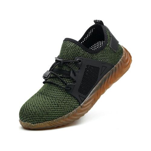 New Mens Work Safety Shoes Summer Breathable Boots Work Steel Toe Anti-smashing Construction Safety Work Sports Shoes