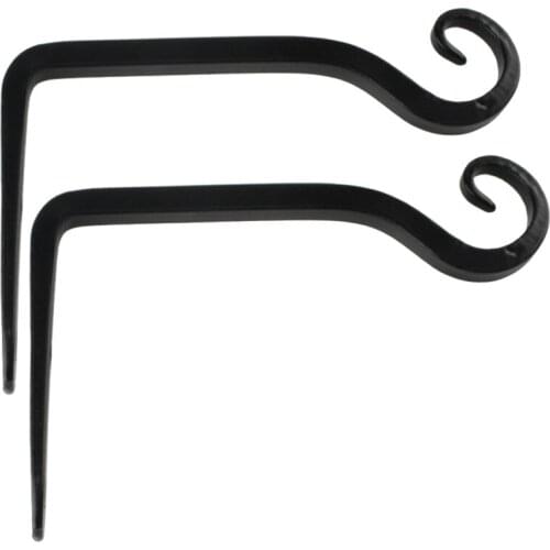 Wall Mounted Shelf Home Decor Wrought Iron Bracket Planter Lantern Balcony Living Room Black Hook Hanging Clothes