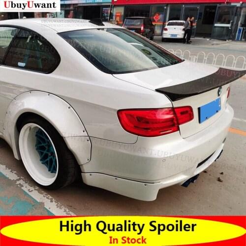 New Real Carbon Fiber High Kick Car Rear Trunk Racing Spoiler Wing Lip For BMW E92 3 Series 2 Door For 2005 - 2012 BMW E92 Coupe