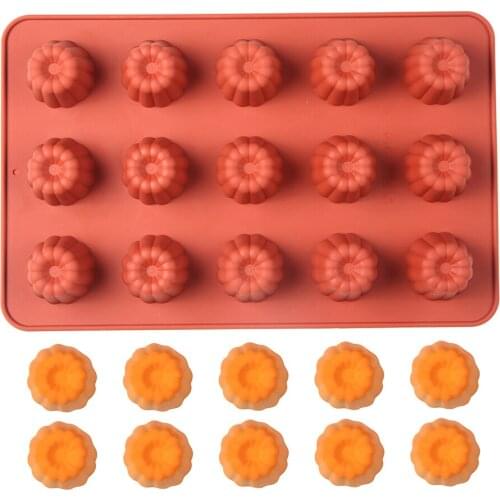 New 15 Cavity Canneles Shaped Silicone Cake Mold Cookies 3D DIY Handmade kitchen Baking Tools Decorating Mousse Making Mould
