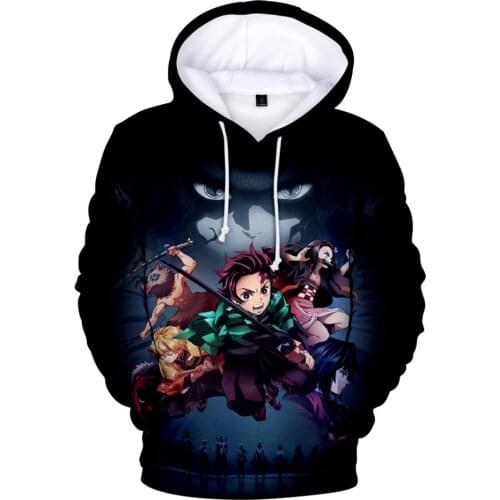 2T-16T Children Hoodie Sweatshirt Demon Slayer Kimetsu No Yaiba Kids Boys Girls Cosplay Cartoon Anime Harajuku Outcoat Tops