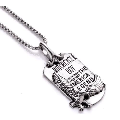 Army brand pendant necklace mens domineering trendy American soldier eagle necklace pendant jewelry wholesale