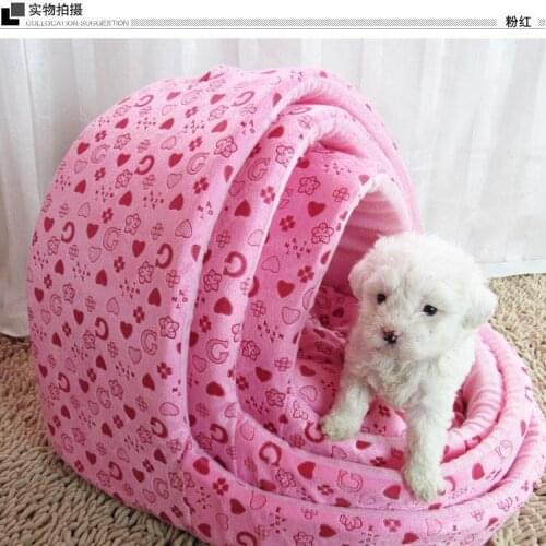 Lovely pink cat and dog beds, pet house, attractive doggie and catty nest