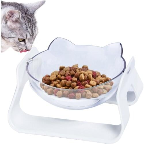 Cat Shape Adjustable Pet Cat Bowl Feeders Multi-Angles Cat Snacks bowl with Base for Dogs Cats Food Water Pet Supplies