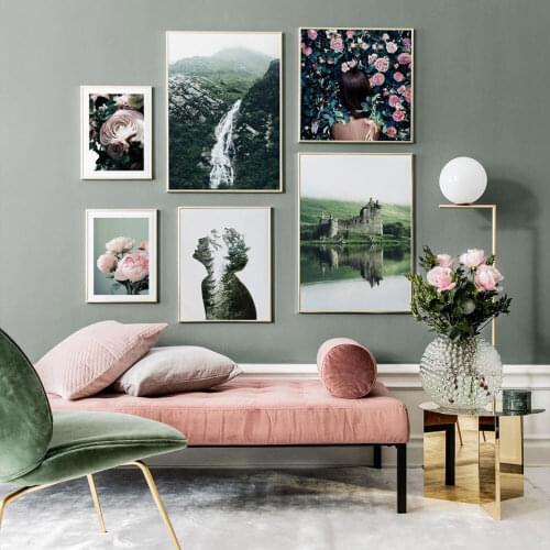 Nordic Poster Flowers Canvas Painting Landscape Wall Art Pictures For Living Room Natural Modern Decorative Prints On The Wall