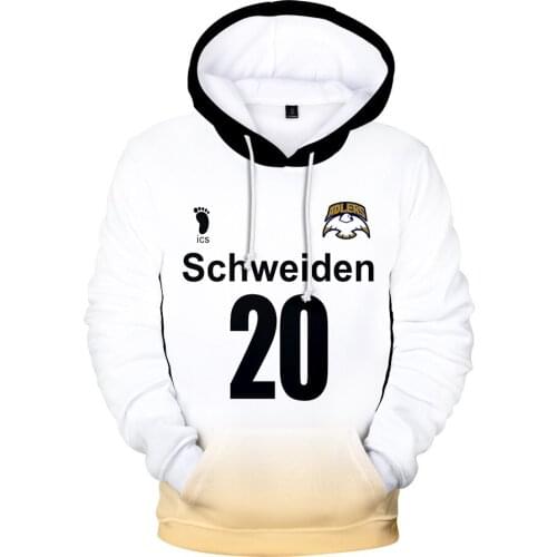 Haikyuu Oversized Hoodie Sweatshirt Cosplay Anime Hoody Hinata Shouyou Msby Hooded Volleyball Uniform Pullover Casual 2020 3D