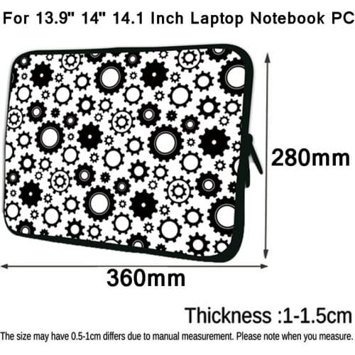 Universal 14.1 Inch Notebook Neoprene Cover Laptop 14 Sleeve Carrying PC Bag Case For Acer Swift Asus ZenPad Huawei Matebook D14