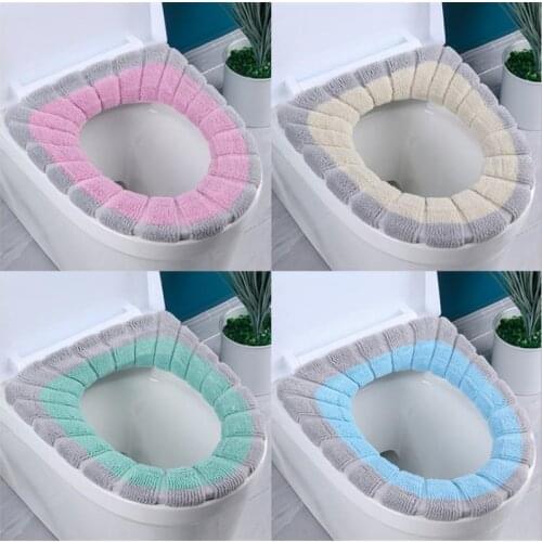 Universal Warm Soft Washable Toilet Seat Cover Mat Set for Home Decor Closestool Mat Seat Case Toilet Lid Cover Accessories