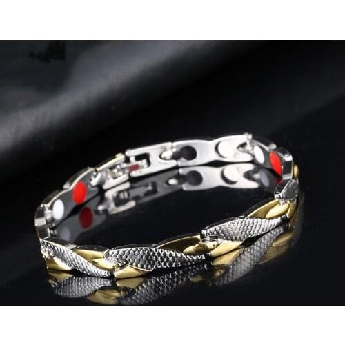 Twisted Healthy Magnetic Bracelet for Women Power Therapy Magnets Magnetite Bracelets Bangles Men Health Care Jewelry Stainless