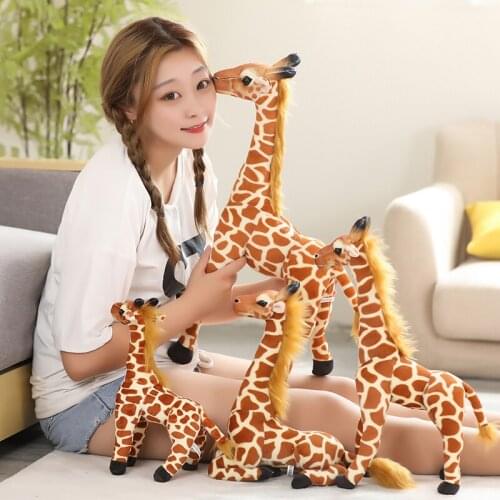High-quality Simulation Giraffe Doll Plush Toy Baby Toys Stuffed Animal Girl Gift Toys for Children Home Decoration