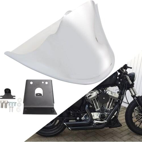 Front Bottom Spoiler Mudguard Air Dam Chin Fairing Scoop Fit For Harley Sportster 1200 XL Iron 883 XL883N Forty Eight 72 Chrome