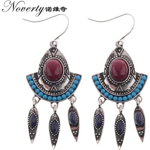 1 Pair 60mm Retro Zinc Alloy Bohemia Water Droplets Tassel Earrings for Womens Fashion Jewelry Gifts Date and Party