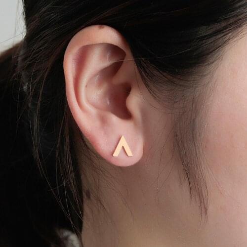 Chandler Steel Triangle V Earring Geometry Arrow Earring Simple Metal Wind Letter V Shape Stud Earrings For Women Gift Oorbellen