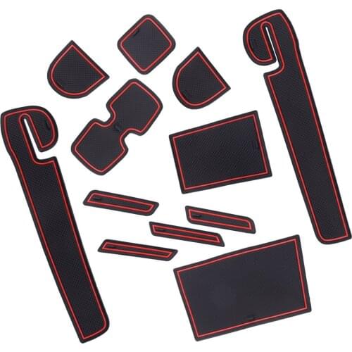 12pcs Car Non-Slip Door Gate Slot Pad Cup Holder Mat PVC Fit for SUZUKI SWIFT 2018