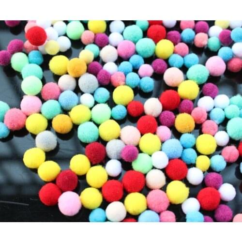 2000pcs 8mm-11mm mix color Pom pom ball high density decoration handmade project supply Garland crochet cotton decor