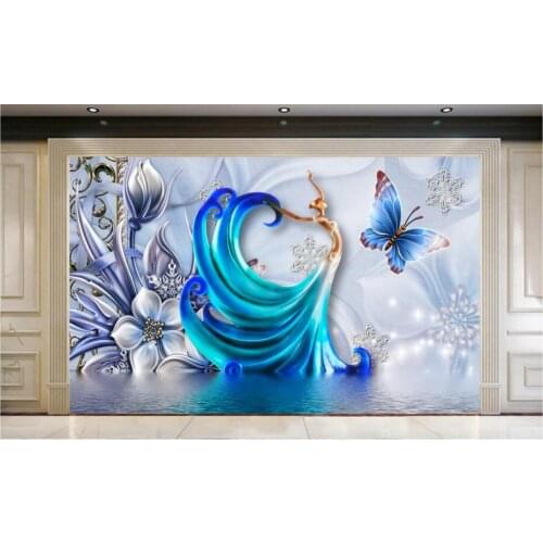 3d wallpaper custom photo Exquisite jewelry ornate angel 3d wall murals wallpaper for walls 3 d living room home decor