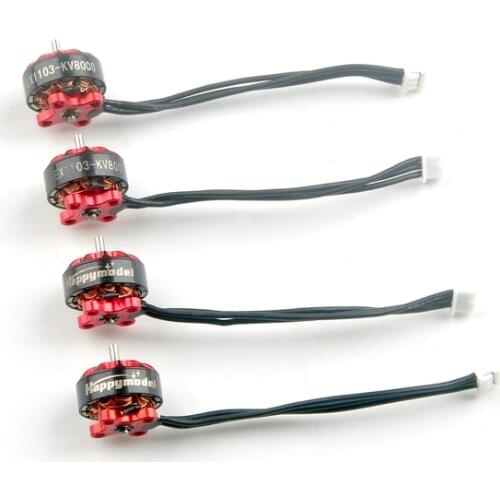 4PCS Happymodel EX1103S 6000KV 7000KV 8000KV 12000KV 2-4S Brushless Motor 1.5mm for FPV Tinywhoop Cinewhoop Toothpick Drone