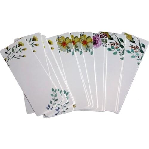 40pcs/lot DIY Creative Retro Flower Bookmark Book Mark Message Cards Bookmarks