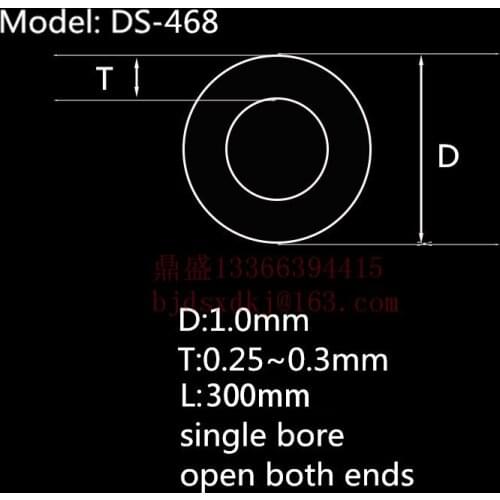 99.5%Al2O3 High Thermal Corundum Tube OD1.0*ID0.5mm/Insulating Ceramics For Thermocouple Sensors/Round Single-Bore Alumina Tube
