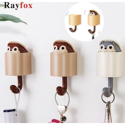 Bathroom Accessories Creativity Outstretch Squirrel Hook Coat Wall Hook Key Holder Wall Home Decoration Kitchen Hook Coat Hanger
