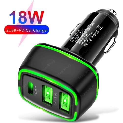 Fast Car Charger Quick Charge 3.0 4.0 For Huawei Xiaomi Iphone 12 Pro Smart phone Ipad Tablet Super Charger Type-C Charger