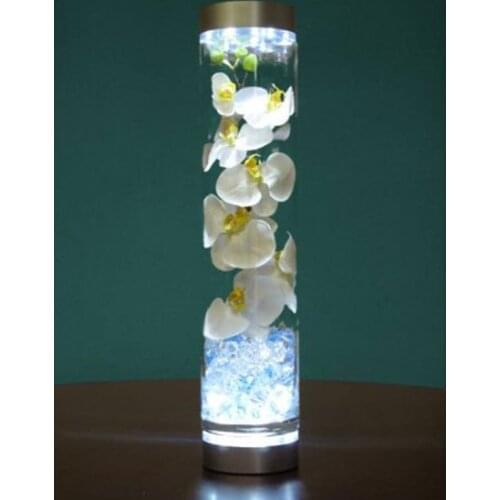 Free shipping (50unit/lot) 4inch LED Light Base White color wedding Centerpieces as Holiday wedding party supplies Decoration