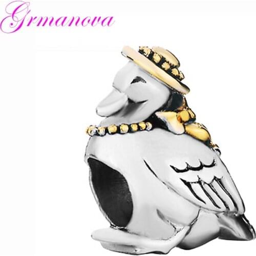 Classic fashion fish eagle European charm beads charm beads DIY handmade jewelry amulet Fit Pandora Bracelet Necklace