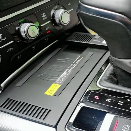 Usb charger qc3.0 quick charging ports plug in socket lighter adapter For Audi A6 C7 RS6 A7 2017 2018 car qi wireless charger