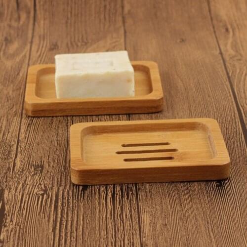 Wooden Soap Dish Storage Household Products Bamboo Wooden Wood Soap Box Bathroom Supplies High Quality Soap Storage Tray