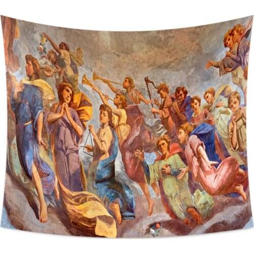 Tapestry bedroom wall aesthetic god angel blanket church mural wall decoration carpet