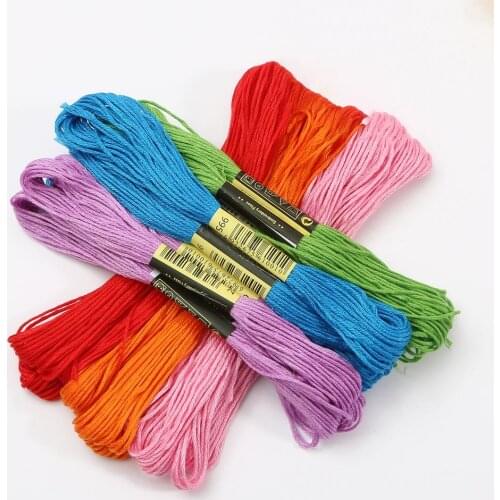 5pcs / bag per small bar 7.5m high quality hot sale hot sale Color cross stitch thread DIY clothing sewing supplies and fabrics