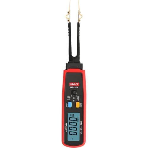 SMD Meter Uni-t UT116A UT116C Professional Rotatable with Tweezer High Precision Resistor-Capacitor Tester w/Clip