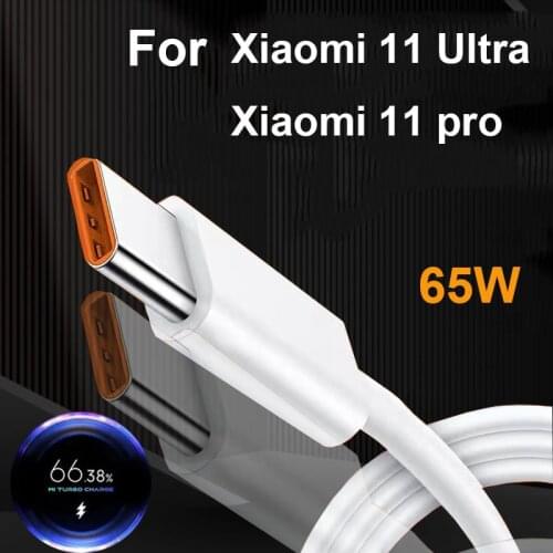 Xiaomi 6A Type C Cable Original Mi Charger Turbo 55W Quick Charging Line For MIUI 11 10 Pro 10S 9 SE Redmi K40 K30 9A Note 9 Pro