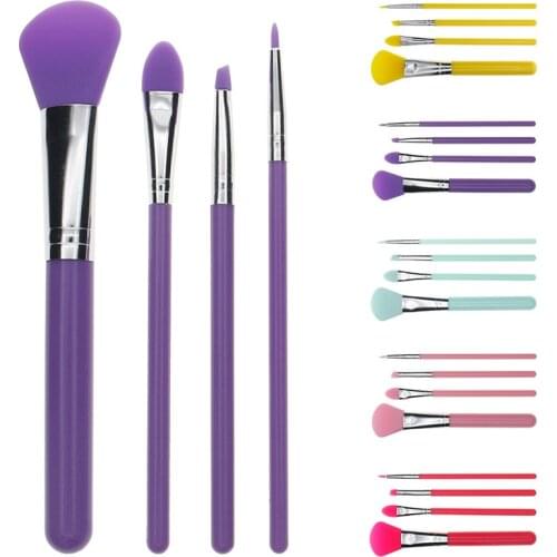 4 Pcs/Set Professional Makeup Brushes Face Mask Brush Silicone Gel DIY Cosmetic Beauty Tools Wholesale