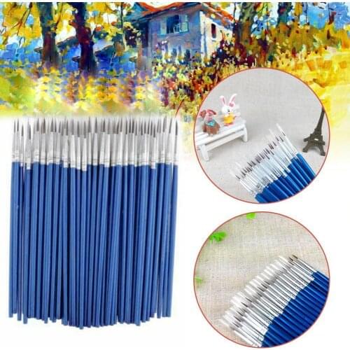100 Pcs/set Watercolor Gouache Paint Brushes Stroke Line Supplies Painting Hair Brush Painting Set new Pen Art Y9D8