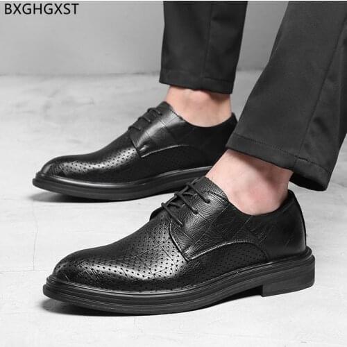 Oxford Men Wedding Shoes 2021 Dress Black Summer Shoes Men Luxury Brand Leather Shoes for Men 2021 Zapatos De Hombre Chaussure