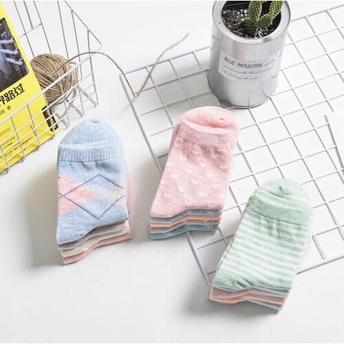 10 pieces 5 Pairs Spring Summer Womens Socks Short Female Harajuku Cute Ankle Socks Hipster Funny Socks Chaussette Femme