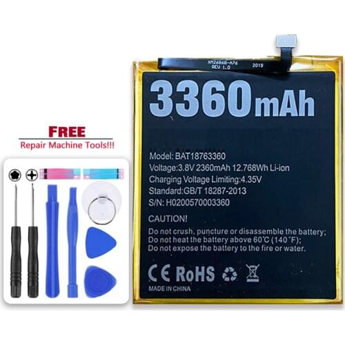 2021 New BAT18763360 3360mah Battery For Doogee Y7 N10 Bateria Batteries