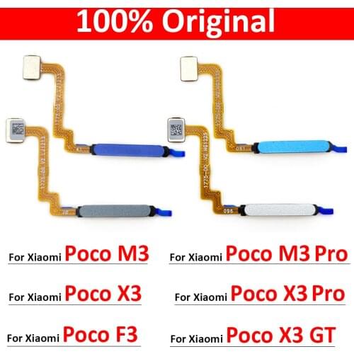 New Fingerprint Scanner For Xiaomi Poco M3 Home Button Fingerprint Menu Return Key Sensor Flex Cable