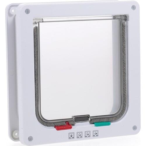 Dog Cat Flap Door with 4 Way Locking Security LockCat Free Entry and Exit Dog Door Dog Hole Cat Door Pet Door Cat Hole