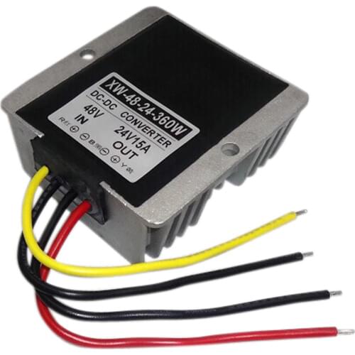Hot Power Buck Supply Converter DC 48V(30-60V) To 24V 15A 360W Step Down Voltage Regulator Module Waterproof Adapater