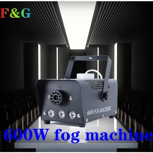 F&G 3Led 600W remote control fog machine mini red blue green mixed color fog machine for car disco bar stage performance 220V