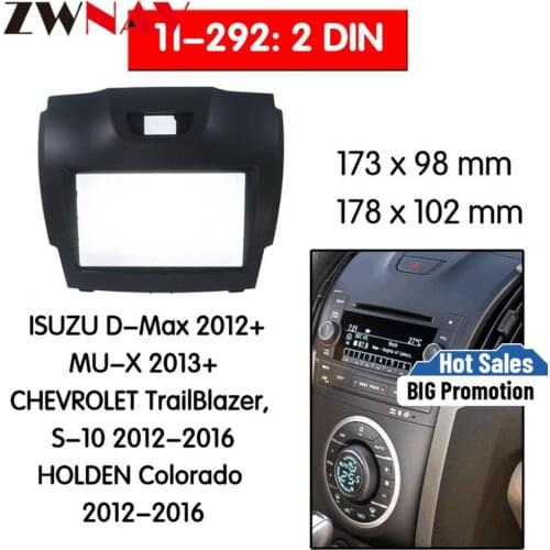 Car DVD Player frame For ISUZU D-Max 2012+ MU-X 2013+ 2DIN Auto AC Black LHD RHD Auto Radio Multimedia NAVI fascia