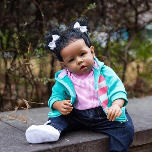 Reborn Silicone Dolls 20 Inch Lifelike Newborn Toddler Dolls Toy Kids Playmate Birthday Gift