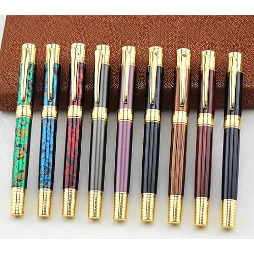 1pc Luxury ink pen 8038 fine nib financial students practice calligraphy pen iridium fountain pen gift pen 8 colors gift box