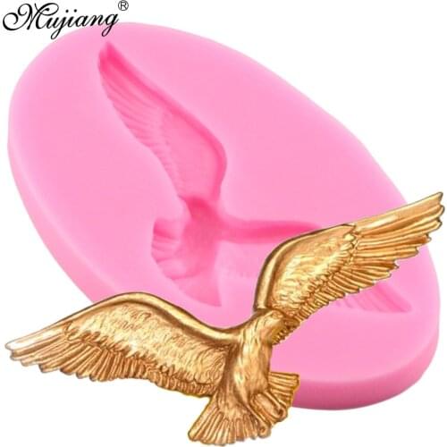 Mujiang 3D Craft Birds Silicone Mold Seagull Fondant Molds Cake Decorating Tools Candy Soap Resin Clay Chocolate Gumpaste Moulds
