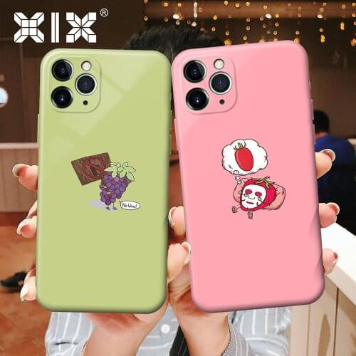 XIX Soft Silicone Luxury Fashion Case for iPhone 12 Pro Max 7 8 Plus X XS XR 11 mini Funny Fruit Candy Color Thin Back Cover