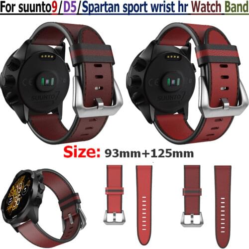 Newest For suunto9/D5/spartan sport wrist hr Watch Band Leather Smart Bracelet Wrist for Suunto7 Strap Replacement Watchband