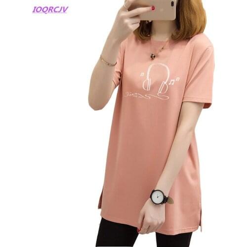 2018 Summer T-shirt Women Large size loose tees Fashion print Short sleeve tops Casual wear tee shirt femme IOQRCJV T9